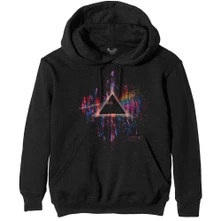 Pink Floyd, Mikina Dark Side of the Moon Pink Splatter, Unisex, Čierna