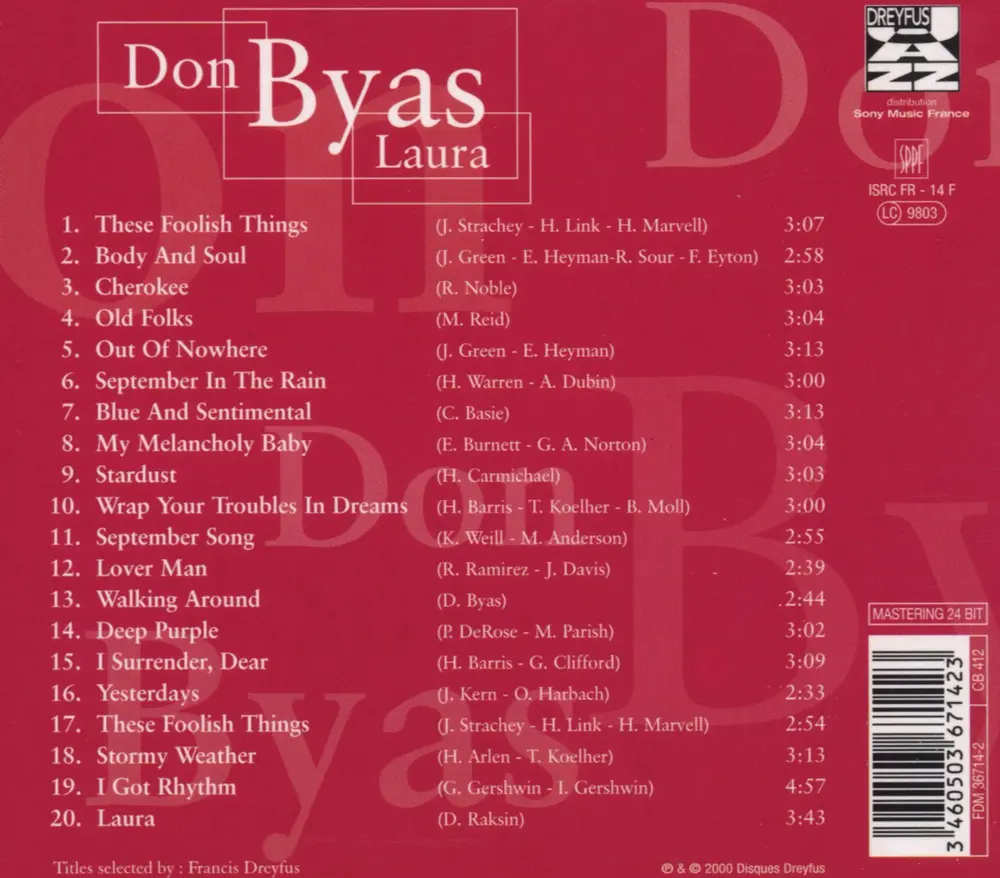 Don Byas – LAURA (CD)