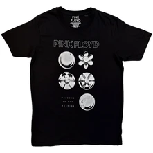 Pink Floyd, Tričko Flowers, Unisex, Čierna