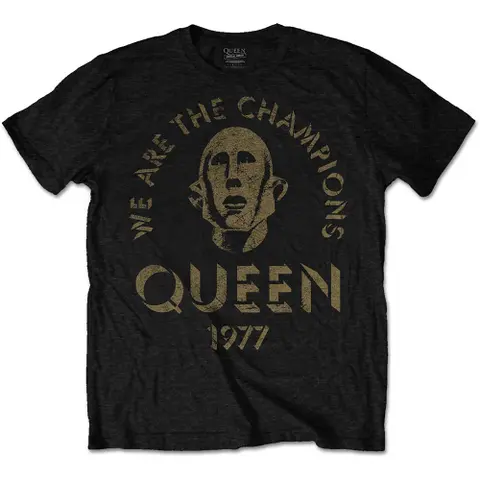 Queen – Tričko We Are The Champions (Čierna), Unisex, Čierna