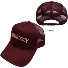 Unisex Mesh Back Cap: Arched Logo (Maroon Red) thumbnail