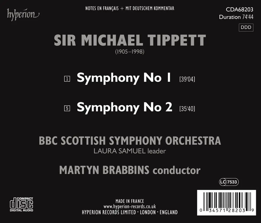 TIPPETT: SYMPHONIES NOS. 1 & 2