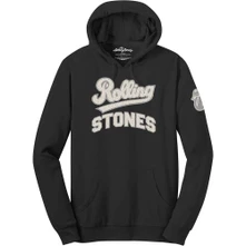 The Rolling Stones, Mikina Team Logo & Tongue, Unisex, Čierna