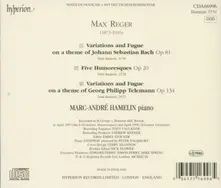 REGER: PIANO MUSIC - BACH VARIATIONS, TELEMANN VAR thumbnail