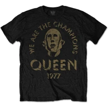 Queen, Tričko We Are The Champions, Unisex, Čierna