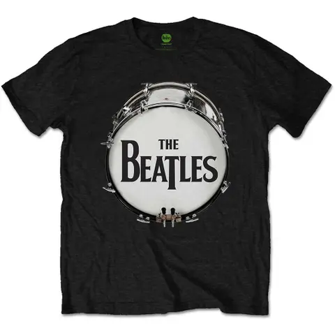 The Beatles – Tričko Original Drum Skin (Čierna), Unisex, Čierna