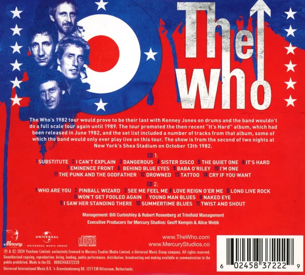 LIVE SHEA STADIUM 1982