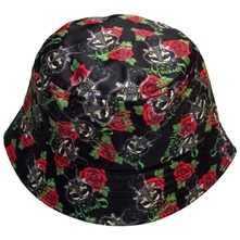 Cypress Hill, Klobúk Skulls & Roses Pattern, Unisex, Čierna