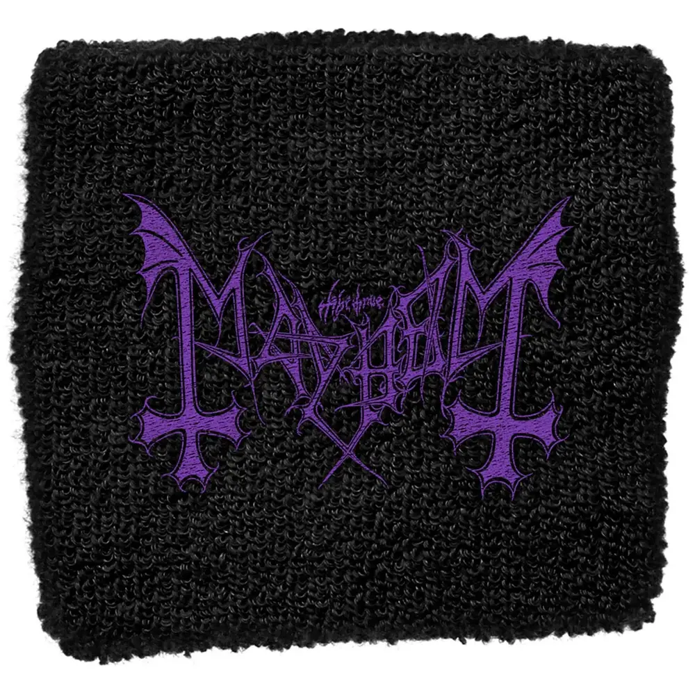 Embroidered Wristband: Purple Logo