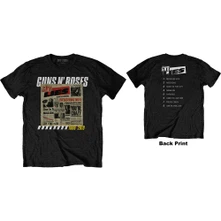 Guns N’ Roses, Tričko Lies Track List, Unisex, Čierna
