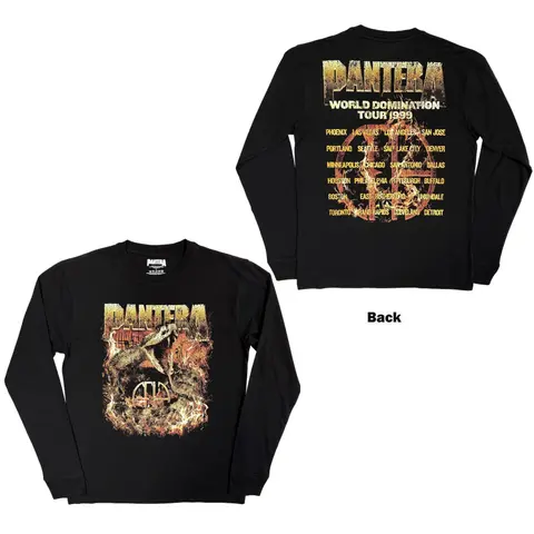 Unisex Long Sleeve T-Shirt: World Domination Tour (Black) (Back Print)