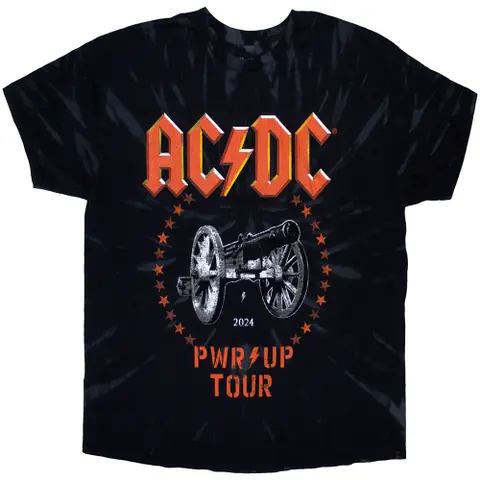 AC/DC – Tričko PWR-UP Tour '24 Cannon (Čierna), Unisex, Čierna