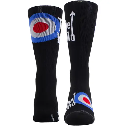 Unisex Crew Socks: Target Logo (Black)  (UK Size 6.5 - 11)