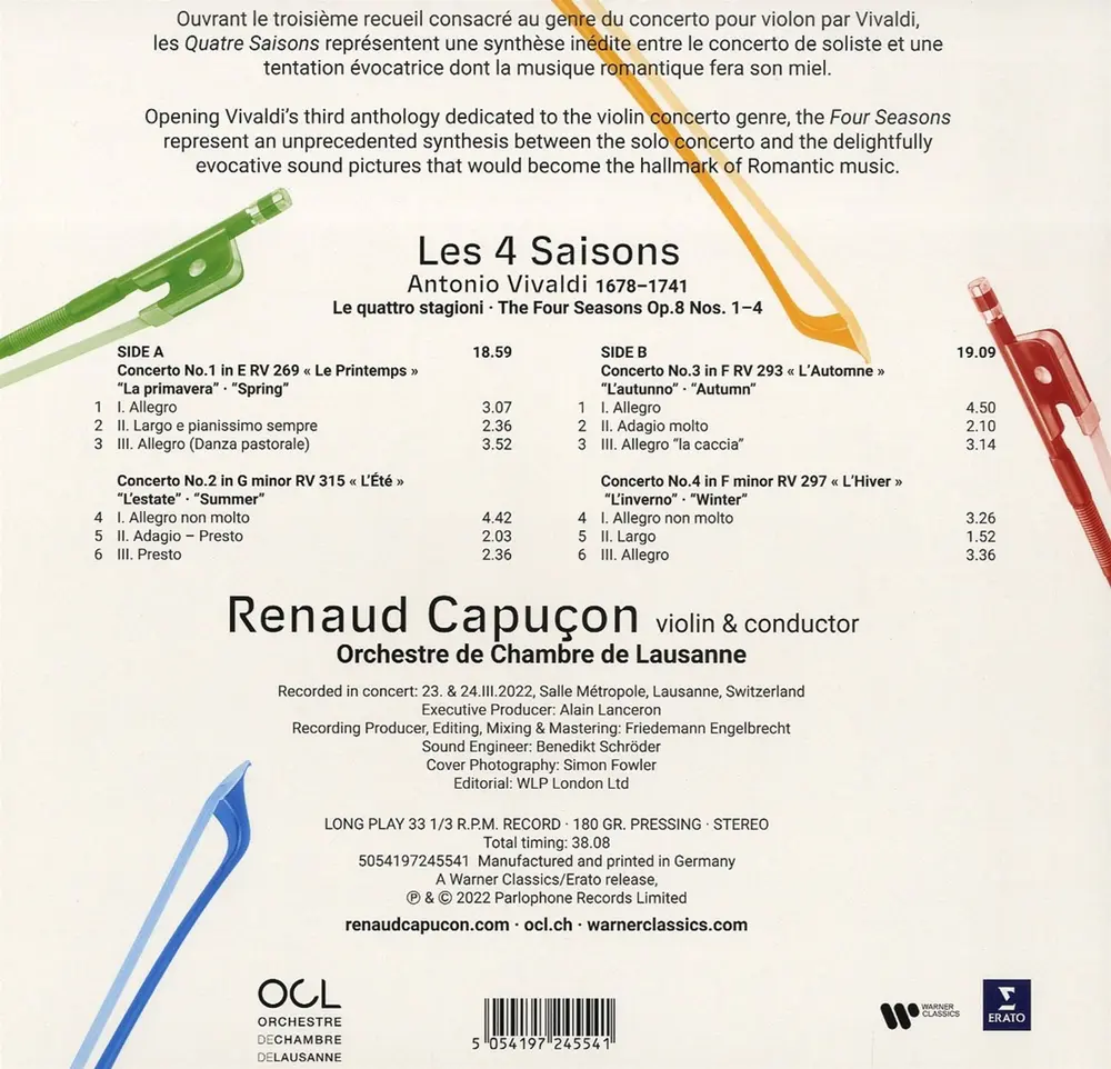 Renaud Capucon - The Four Seasons - Chevalier