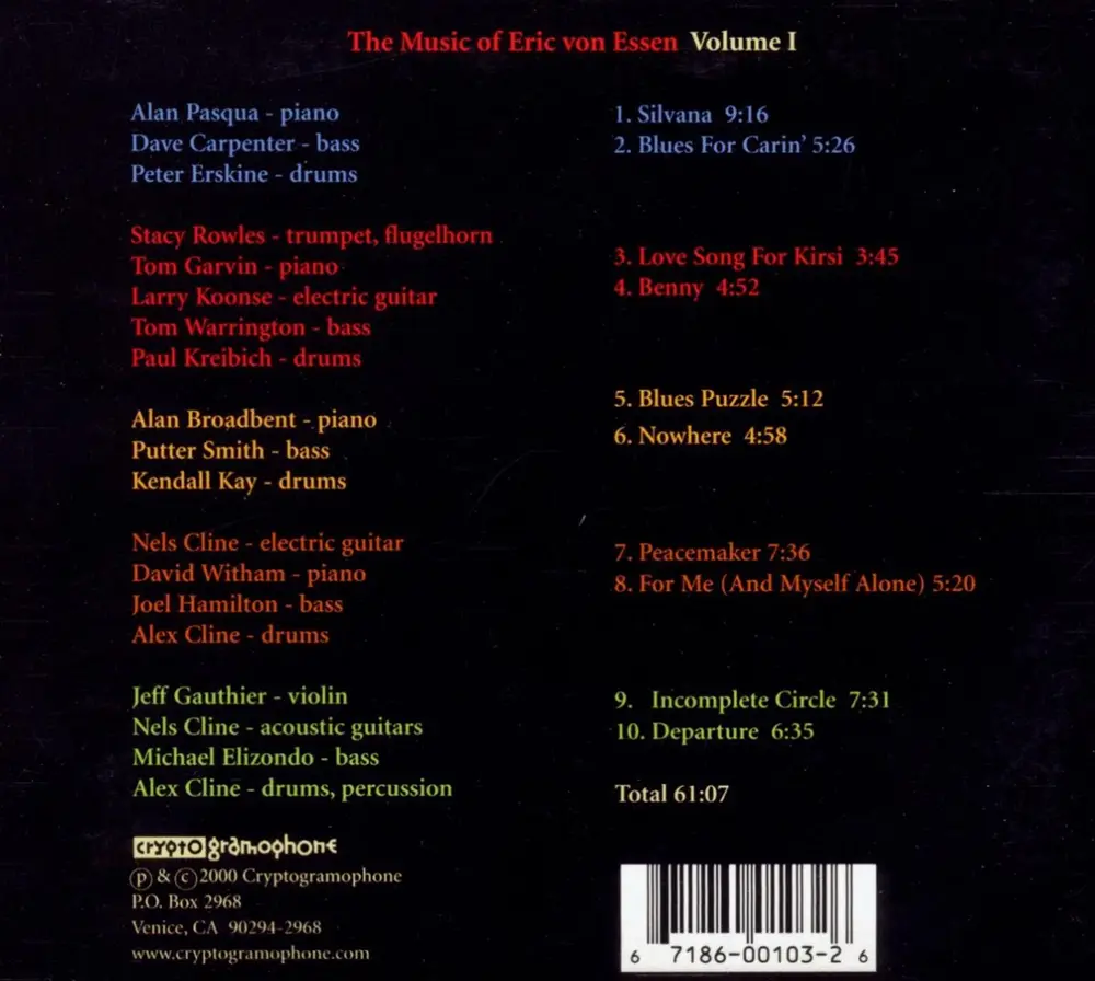 MUSIC OF ERIC VON ESSEN 1