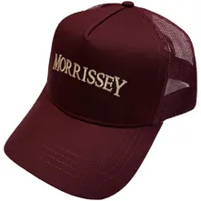 Unisex Mesh Back Cap: Arched Logo (Maroon Red) thumbnail