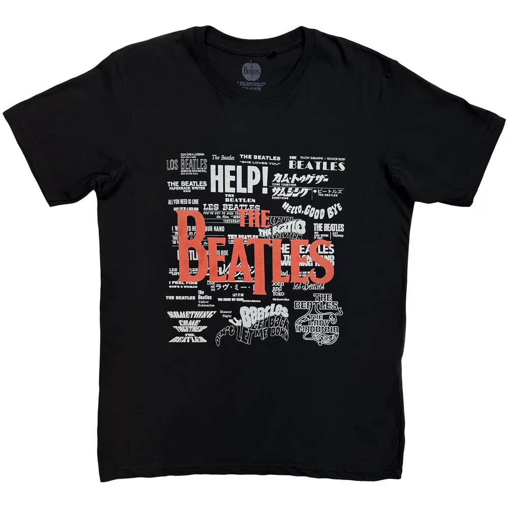 The Beatles – Titles & Logos (Čierna) (Tričko)