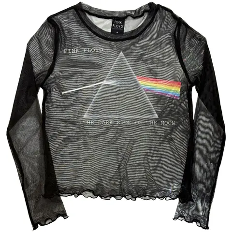 Ladies Long Sleeve Mesh Crop Top: DSOTM Courier (Black)