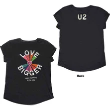 U2, Tričko Love Is Bigger, Žena, Čierna