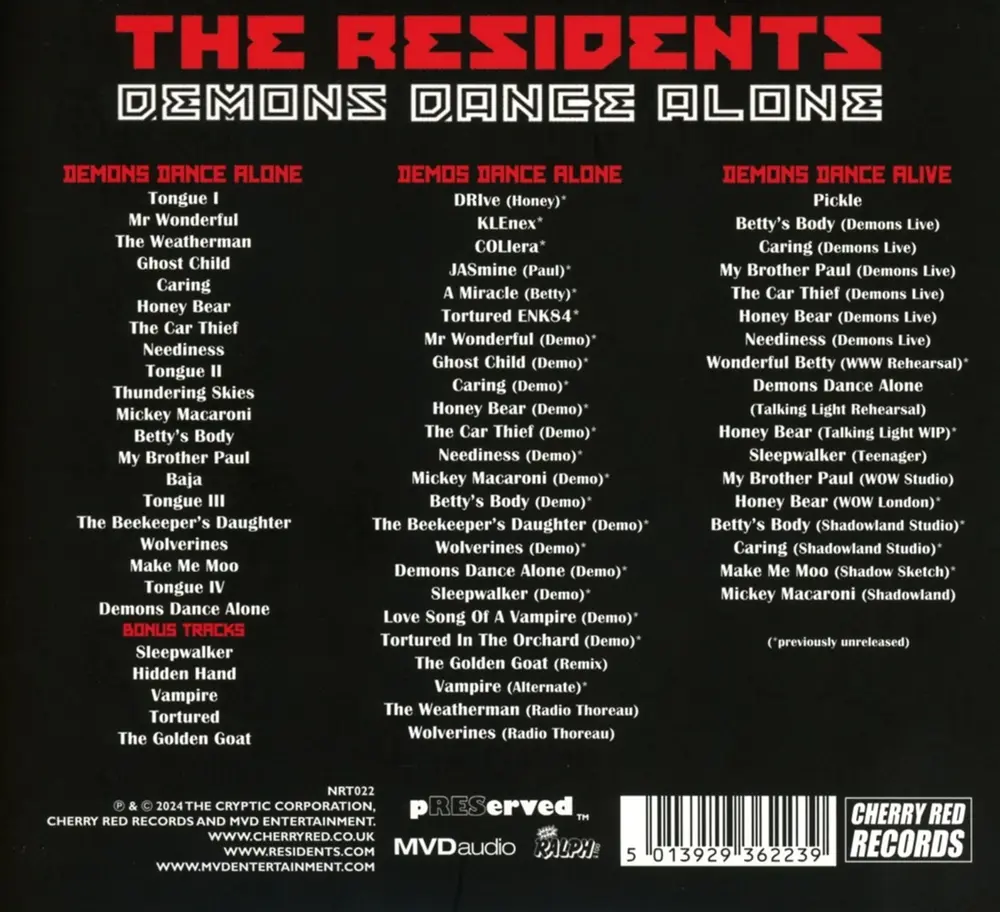 The Residents – DEMONS DANCE ALONE (CD)