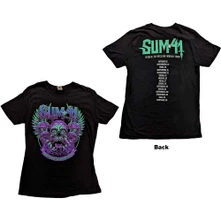 Sum 41, Tričko Order In Decline Tour 2020 Purple Skull, Unisex, Čierna