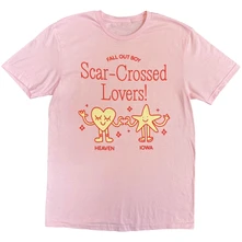 Fall Out Boy, Tričko Star Crossed Lovers, Unisex, Ružová