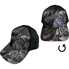 Iron Maiden, Šiltovka Piece Of Mind Greyscale, Unisex, Čierna