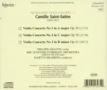 SAINT-SAENS: VIOLIN CONCERTOS NOS. 1, 2 & 3 (HYPER thumbnail