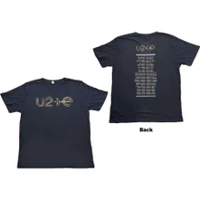 U2, Tričko I+E 2015 Tour Dates, Unisex, Modrá