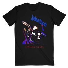Judas Priest, Tričko Stained Class Purple Mixer, Unisex, Čierna