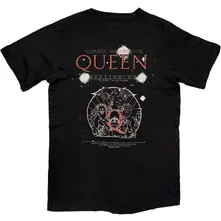 Queen – Budapest Iconic Poster Crest (Čierna) (Tričko)