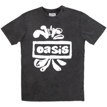 Oasis, Tričko Logo Splat, Unisex, Šedá