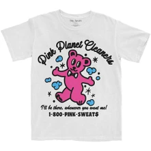 Pink Sweats, Tričko Pink Cleaners, Unisex, Biela