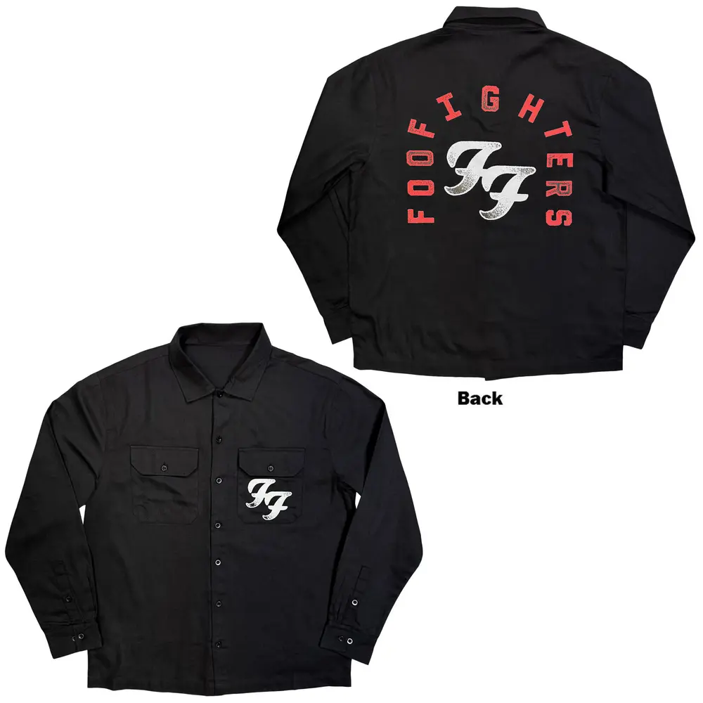 Unisex Casual Shirt: Red Arch Logo (Black)