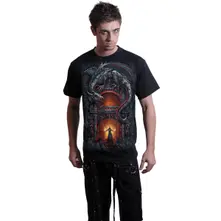 Unisex T-Shirt: Dragon's Lair (Black) (Back Print) thumbnail