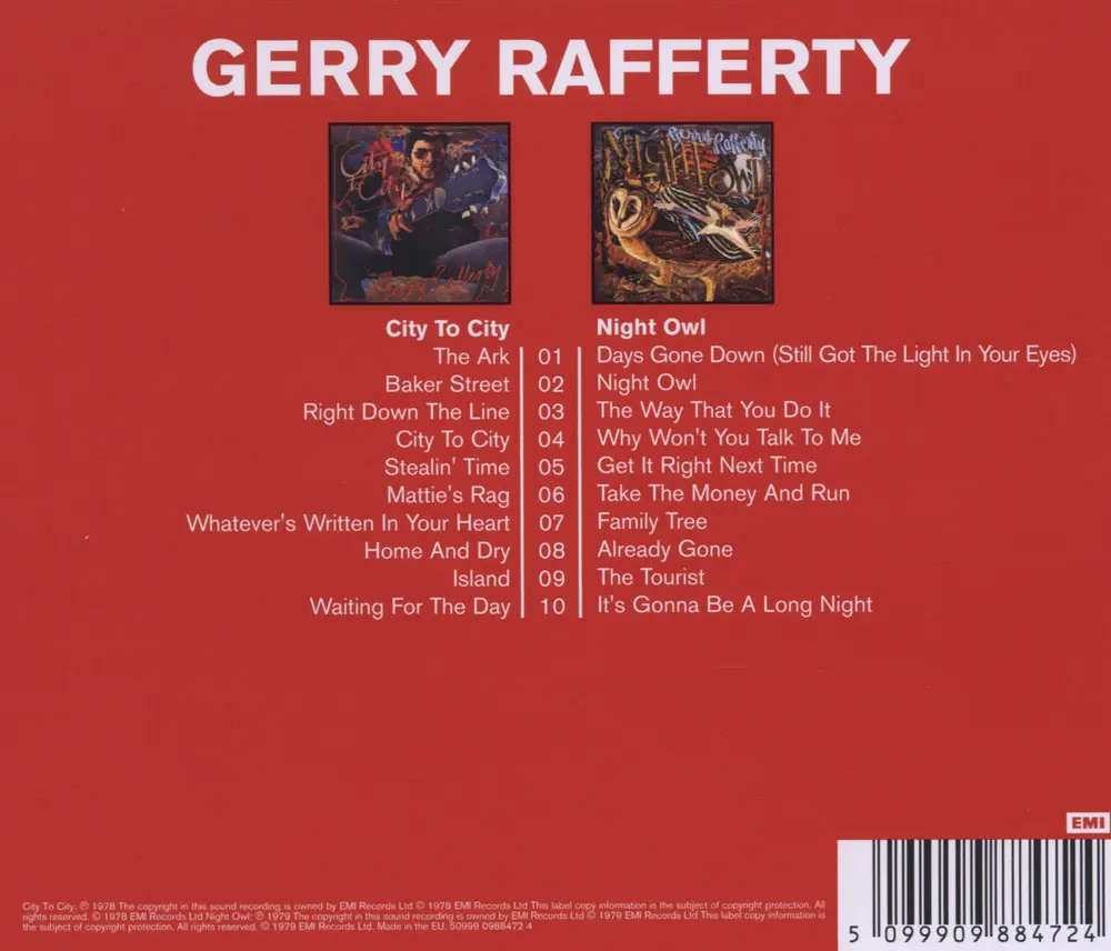 Gerry Rafferty – CLASSIC ALBUMS - CITY TO CITY (CD)