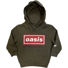 Mikina Kids Pullover Hoodie: Red Decca Logo (Khaki Green) (Ex-Tour)