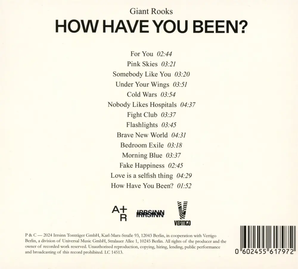 Giant Rooks – HOW HAVE YOU BEEN? (CD)