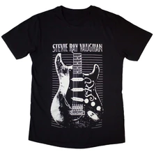 Stevie Ray Vaughan, Tričko Guitar, Unisex, Čierna