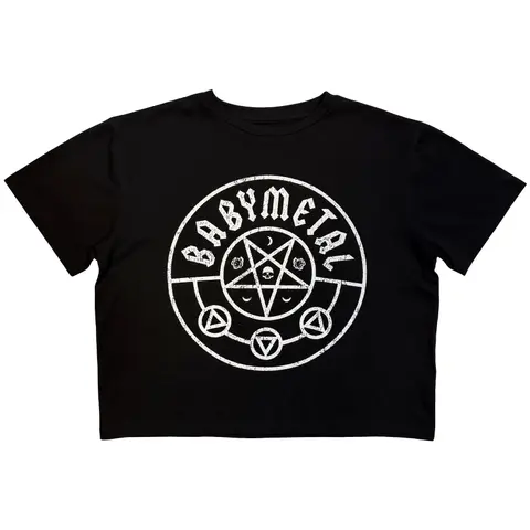 Ladies Crop Top: Logo (Black)