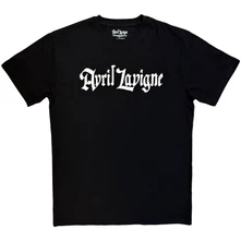 Avril Lavigne, Tričko Logo Mono, Unisex, Čierna