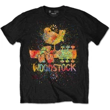 Woodstock, Tričko Splatter, Unisex, Čierna