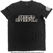 Avenged Sevenfold A7X, Tričko Logo & Death Bat, Unisex, Čierna