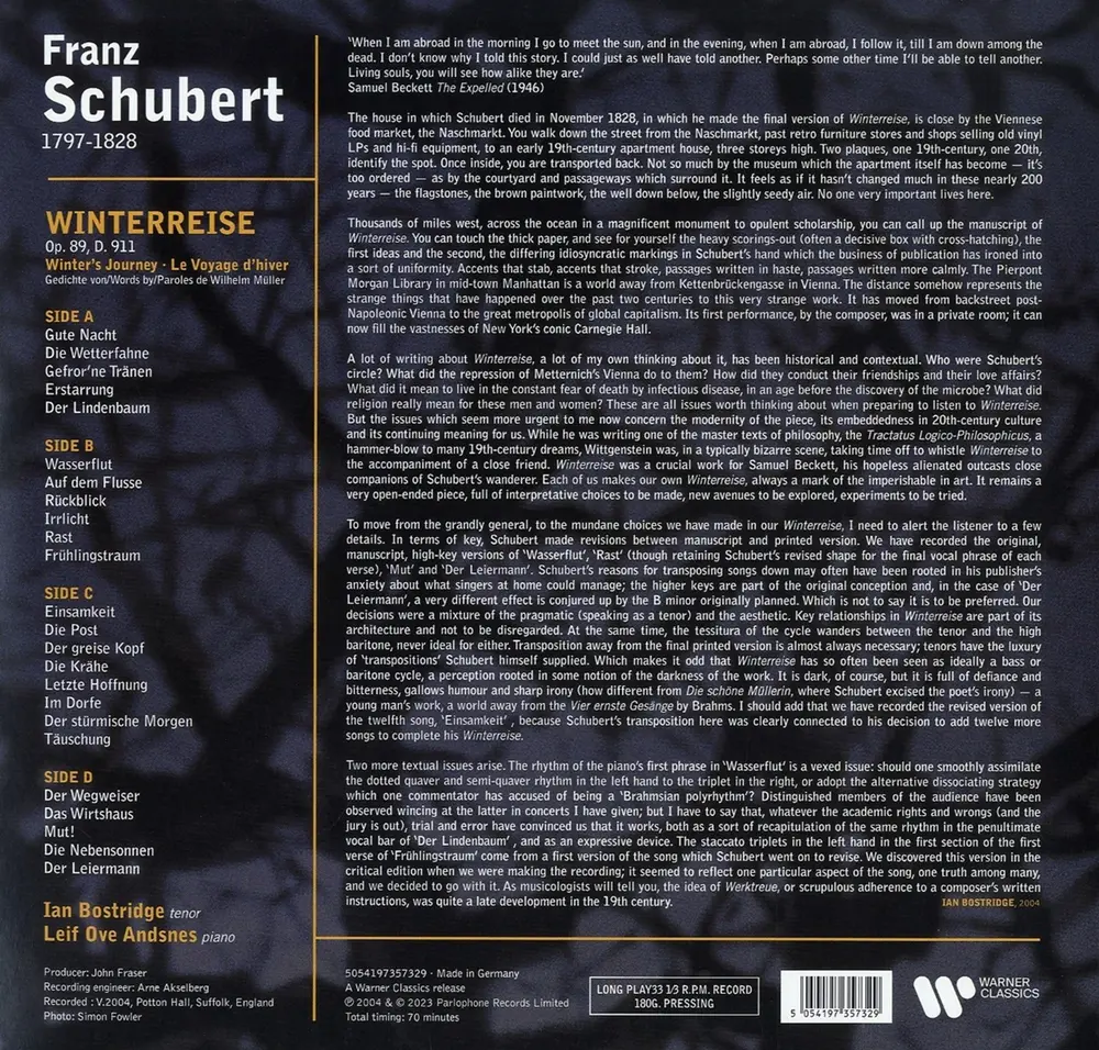 SCHUBERT: WINTERREISE