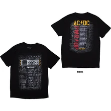 AC/DC, Tričko Control Wires PWR-UP EU Tour '24, Unisex, Čierna
