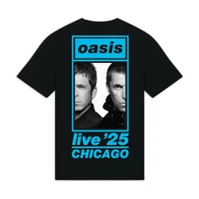 Tričko Unisex T-Shirt: Chicago Half Faces Fan Store (Black) (Back Print & Ex-Tour)