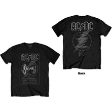 AC/DC, Tričko FTATR 40th Monochrome, Unisex, Čierna