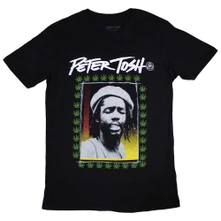 Peter Tosh, Tričko Leaf Frame, Unisex, Čierna