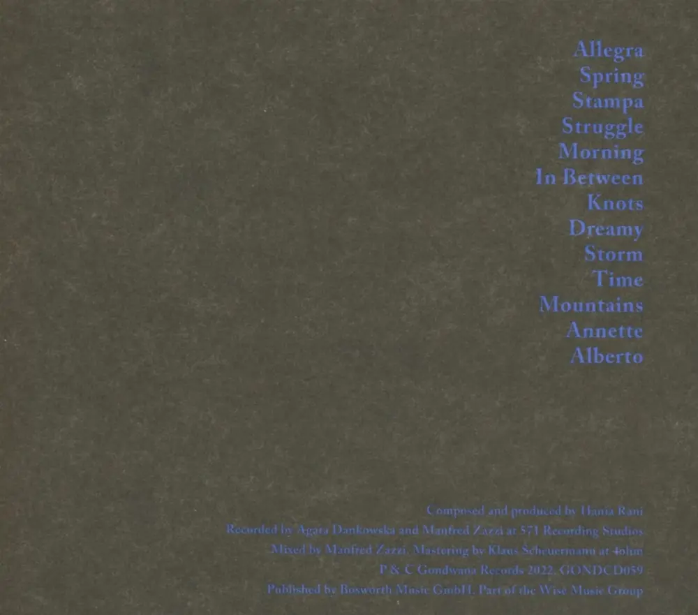 Hania Rani – ON GIACOMETTI (CD)