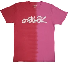 Gorillaz, Tričko Two-Tone Brush Logo, Unisex, Červená